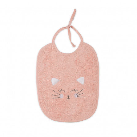 Bavoir Petit Chat rose - Garnier-Thiebaut