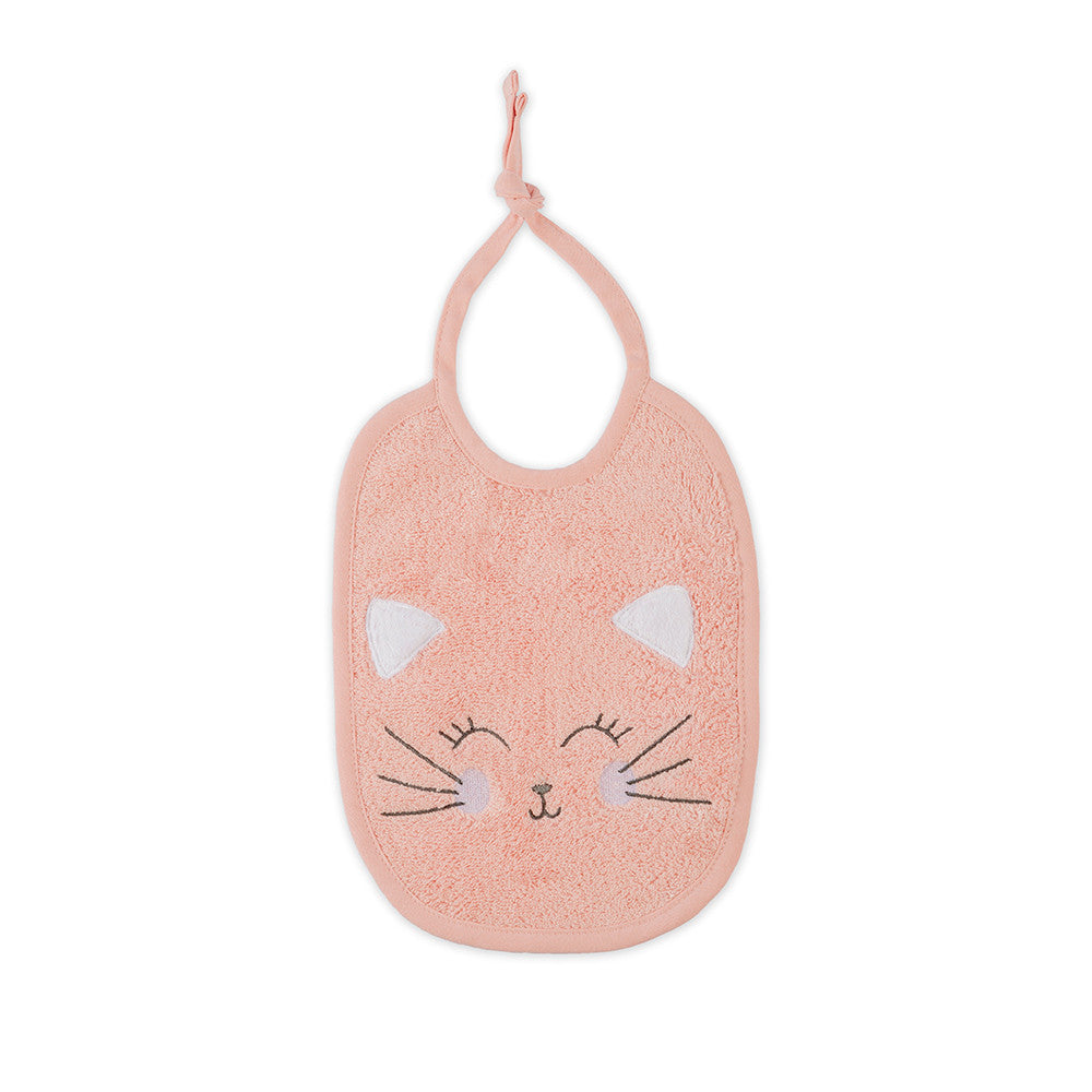 Bavoir Petit Chat rose - Garnier-Thiebaut