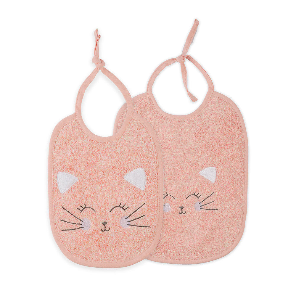 Bavoir Petit Chat rose - Garnier-Thiebaut
