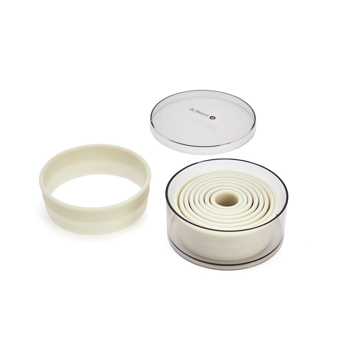 Boîte de 9 découpoirs ronds unis en polyamide - De Buyer
