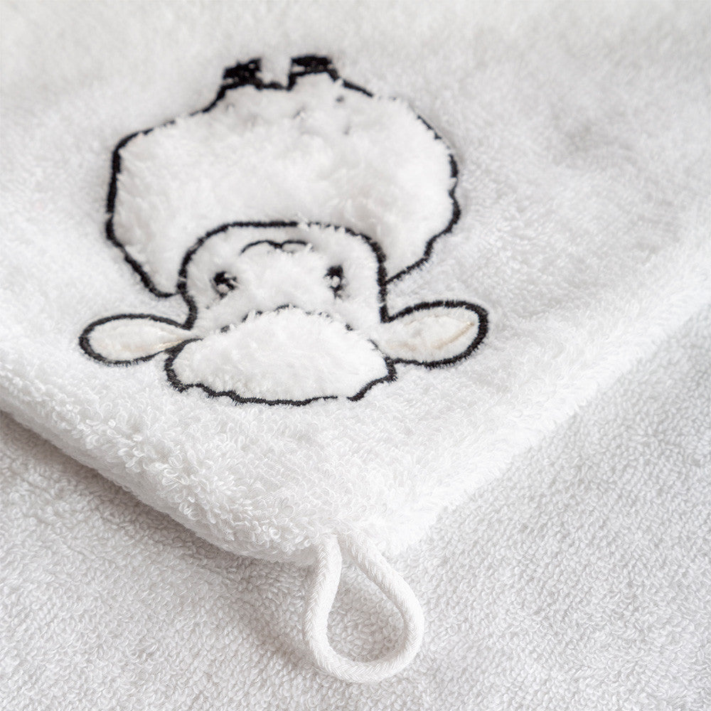 Cape de bain Petit Mouton blanc - Garnier-Thiebaut
