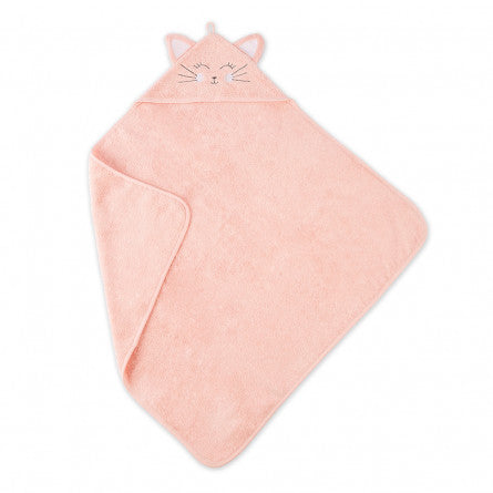 Cape de bain Petit Chat rose - Garnier-Thiebaut