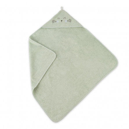 Cape de bain Petit Lapin vert d'eau - Garnier-Thiebaut