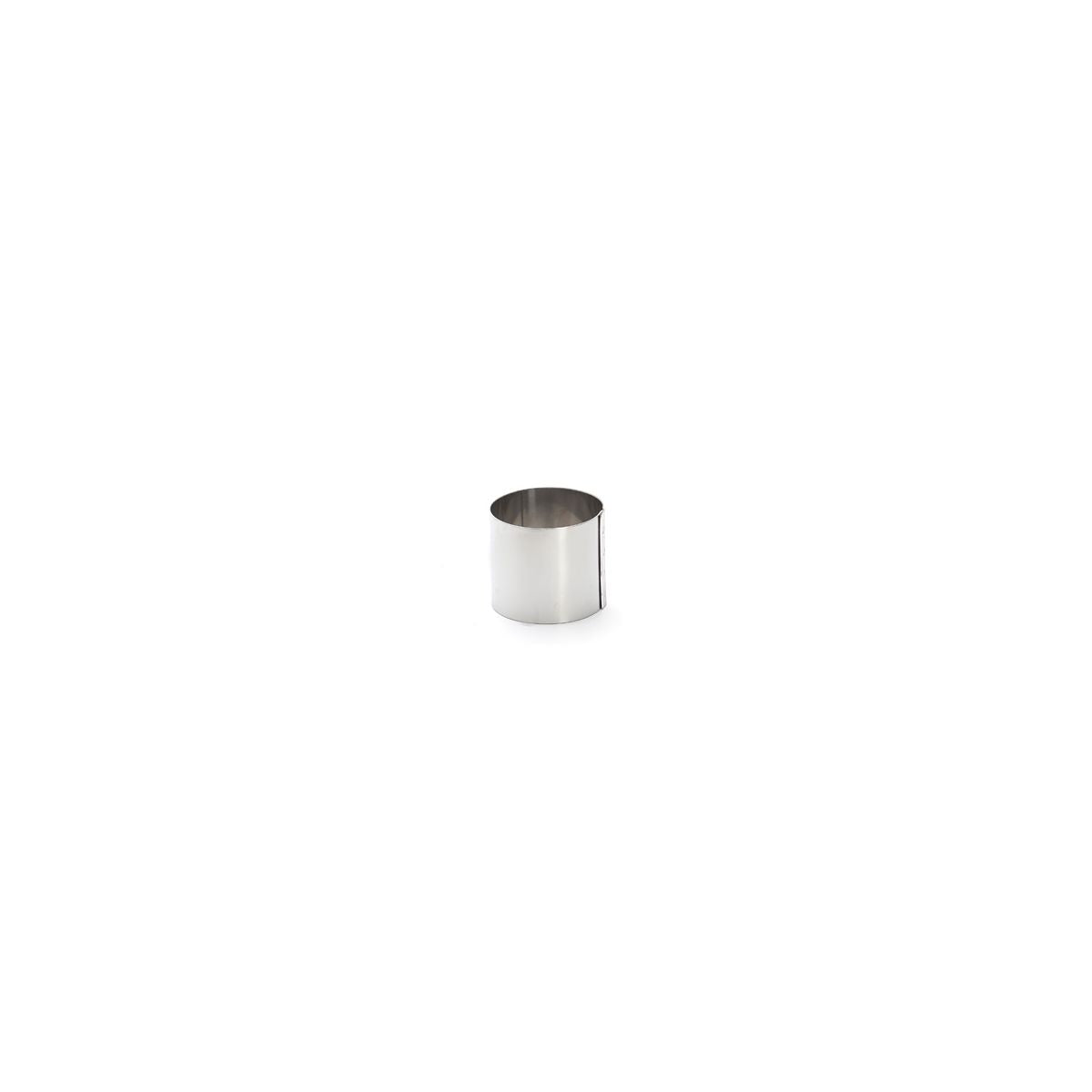 Cercle à entremets rond inox Ht 4,5 cm - De Buyer