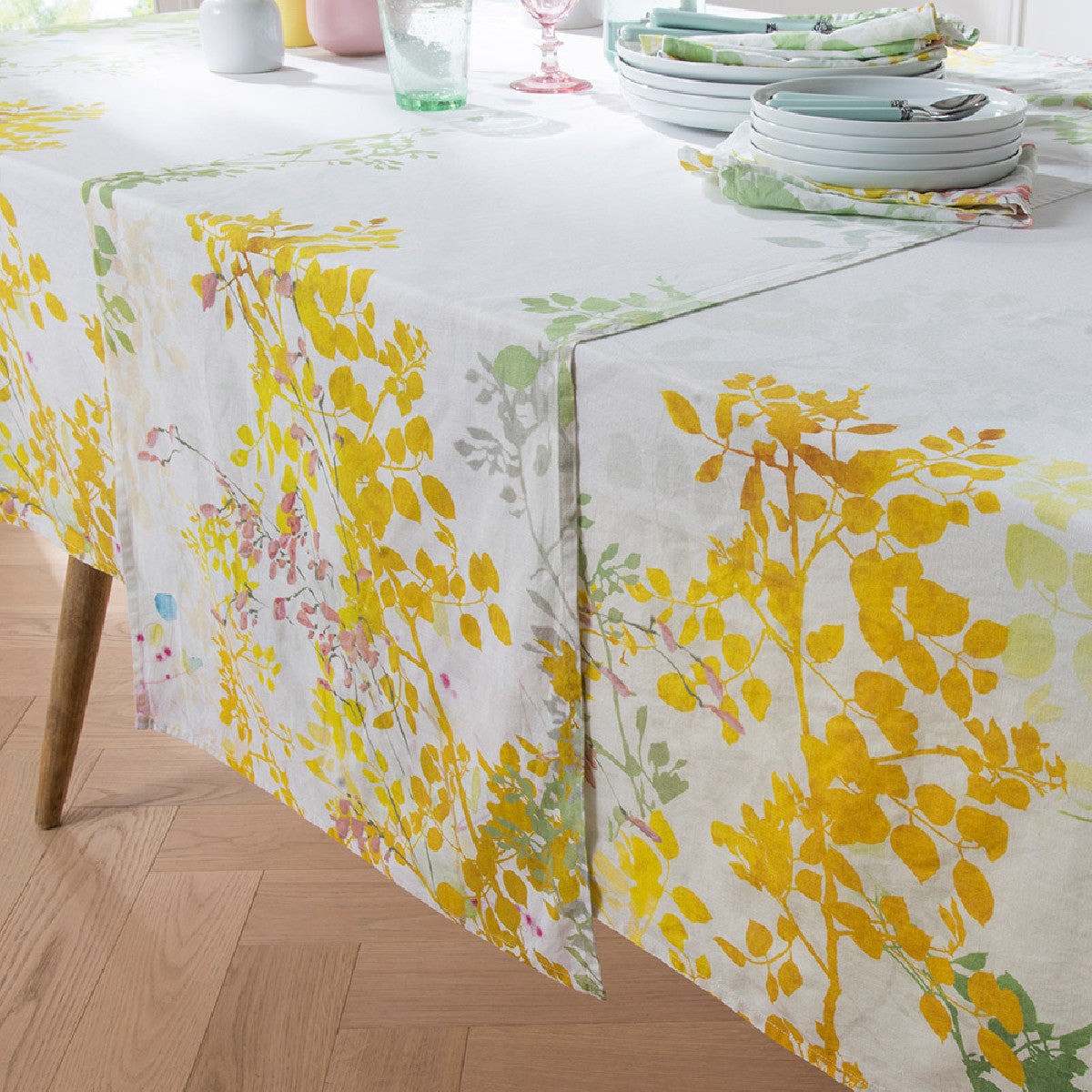 Chemin de table Canopée blanc - Garnier-Thiebaut