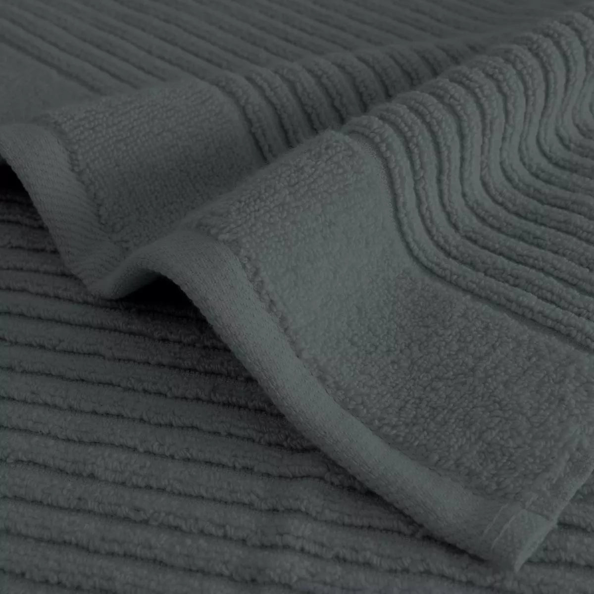 Drap de bain Anthracite 100x150 en 100 % coton - coloris anthracite