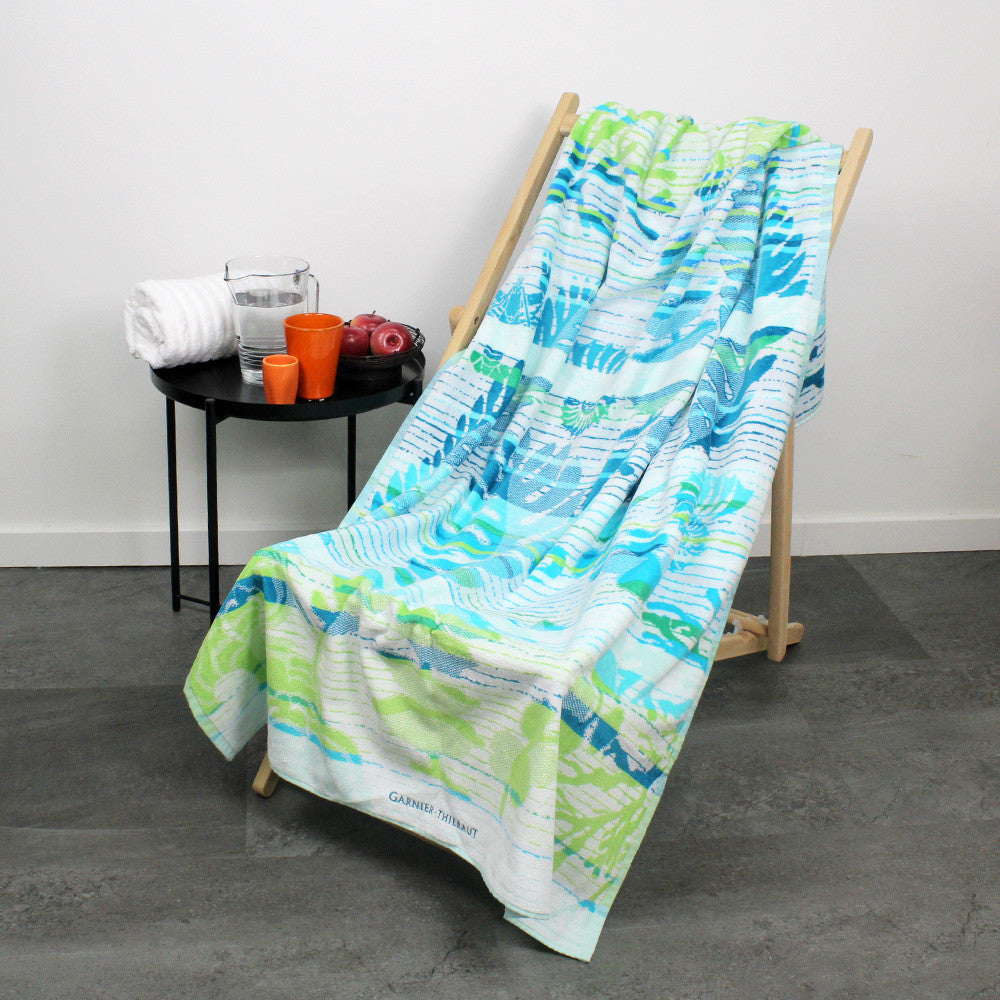 Drap de Plage Sous la mer aqua - Garnier-Thiebaut