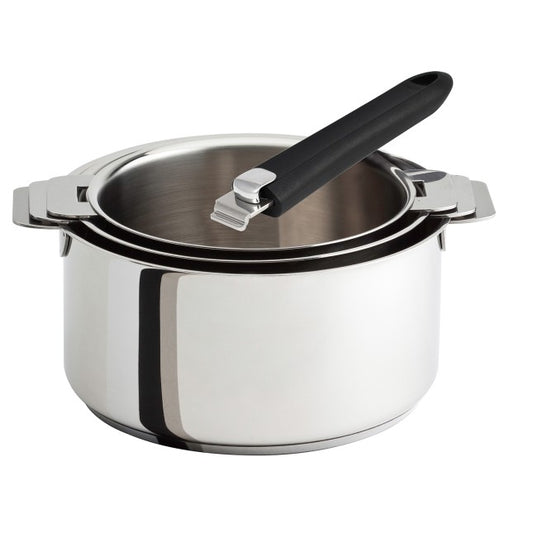 Série de 3 casseroles mutine amovibles 16 à 20 cm + 1 poignée - Cristel