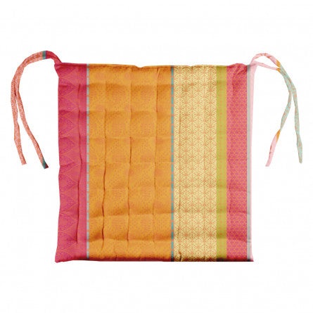 Galette de chaise Mille Saris pendjab - Garnier-Thiebaut
