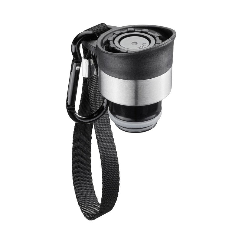 Bouchon sport PIO Gefu à bouton-poussoir avec anse et mousqueton