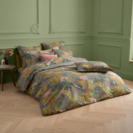 Housse de Couette Nuit d'orchidées gris - Garnier-Thiebaut