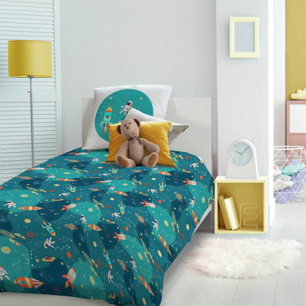 Lot Housse de Couette + 1 Taie Galaxies sidéral - Garnier-Thiebaut