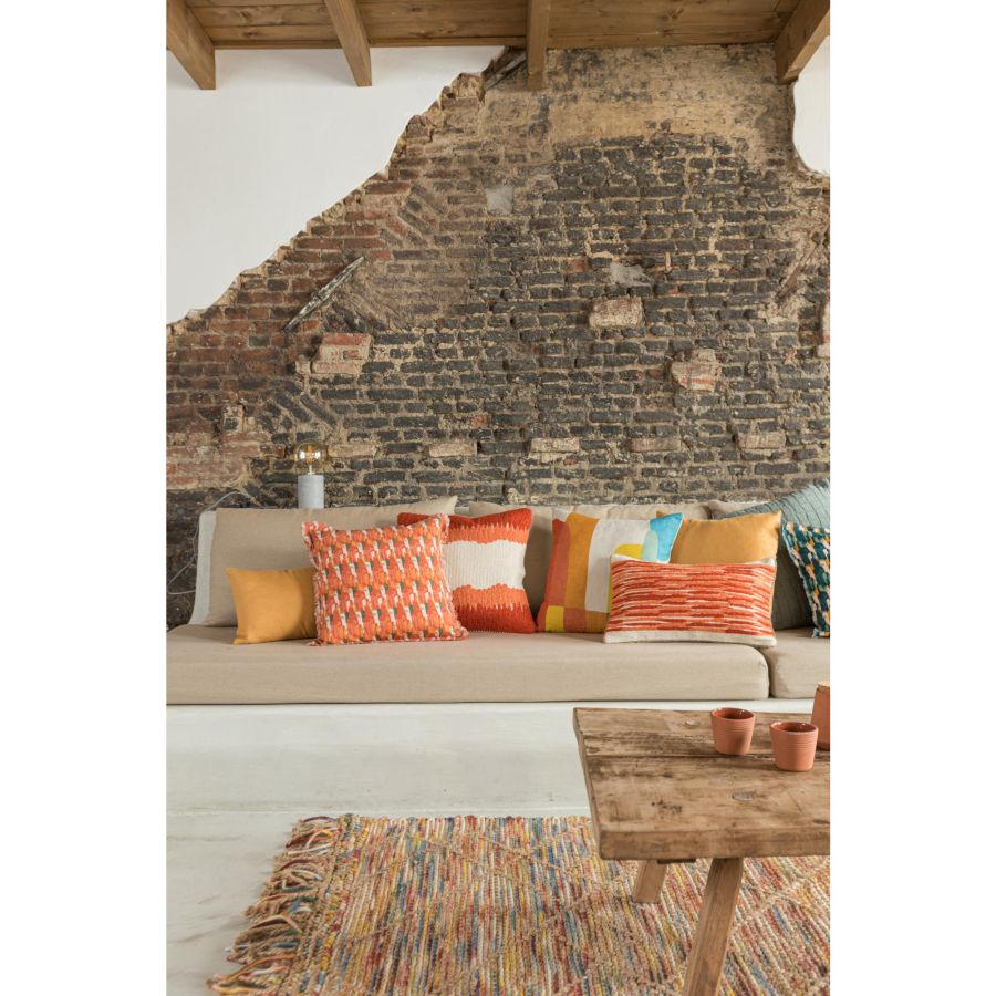 Coussin uni Zeff ocre 30 x 50 cm - Maison Vivaraise