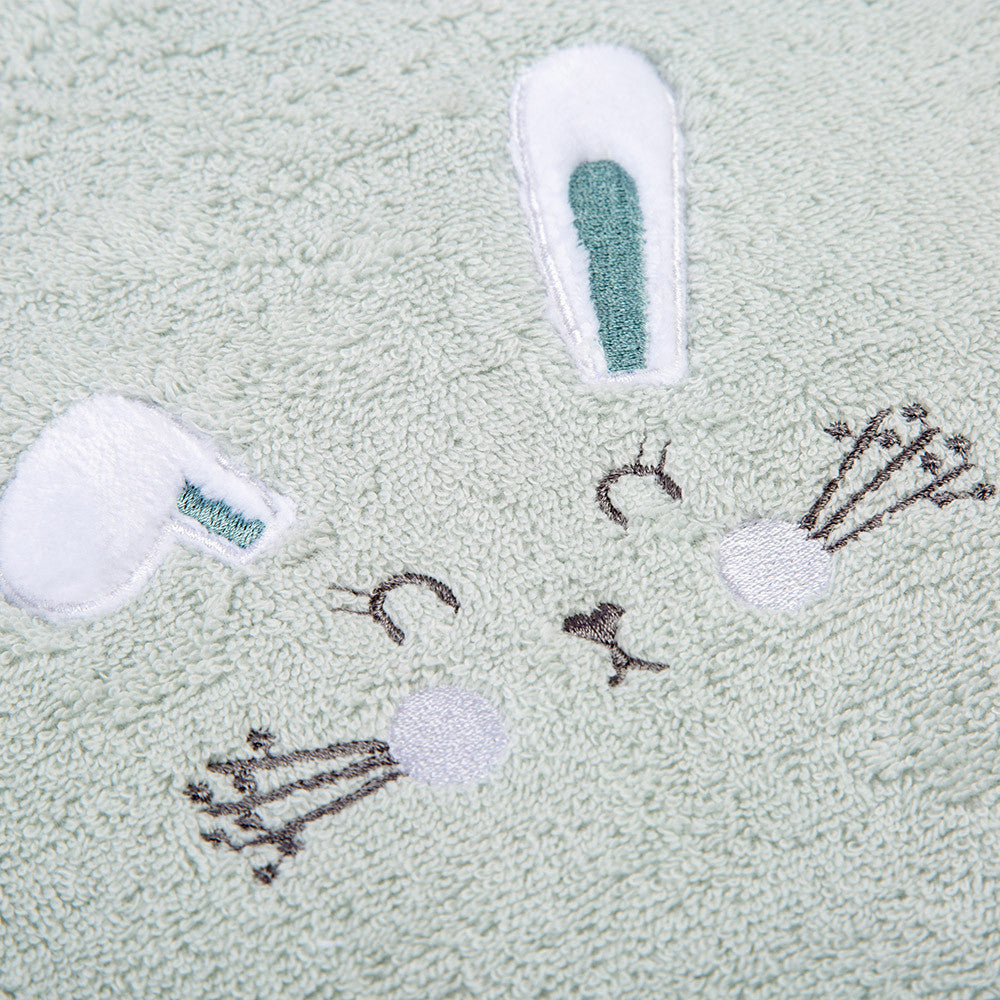Poncho Petit Lapin vert d'eau - Garnier-Thiebaut