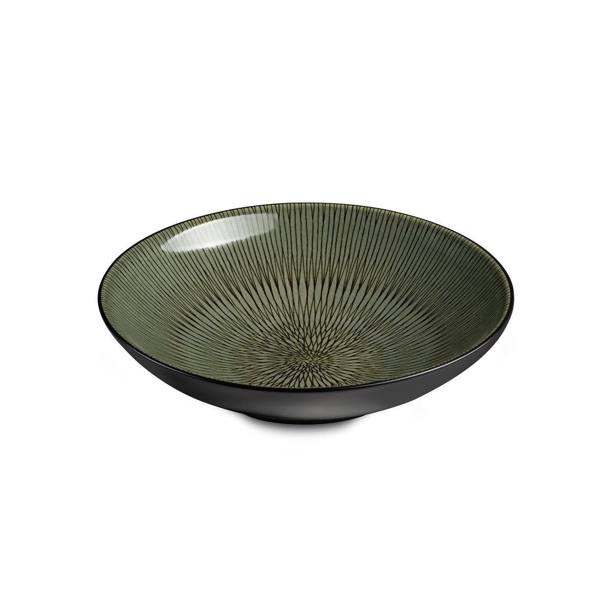 Assiette à salade et pates 19cm Hypnose kaki (lot de 6) - Médard de Noblat
