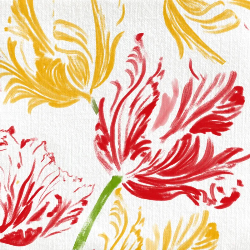 Serviette en papier intissé 25x25cm Tulipe - Françoise Paviot