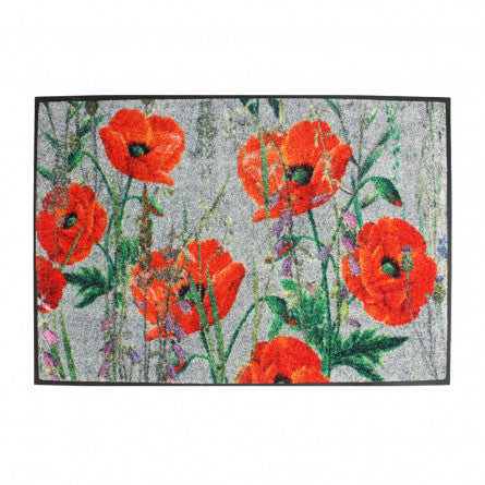 Tapis Coquelicots rouge - Garnier-Thiebaut