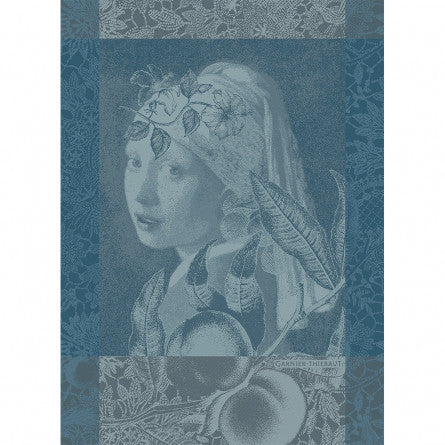 Torchon Femme à la perle bleu - Garnier-Thiebaut