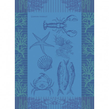 Torchon L'Océan bleu - Garnier-Thiebaut