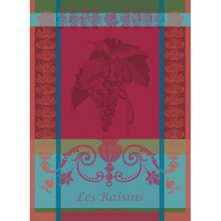 Torchon Les raisins lie de vin - Garnier-Thiebaut