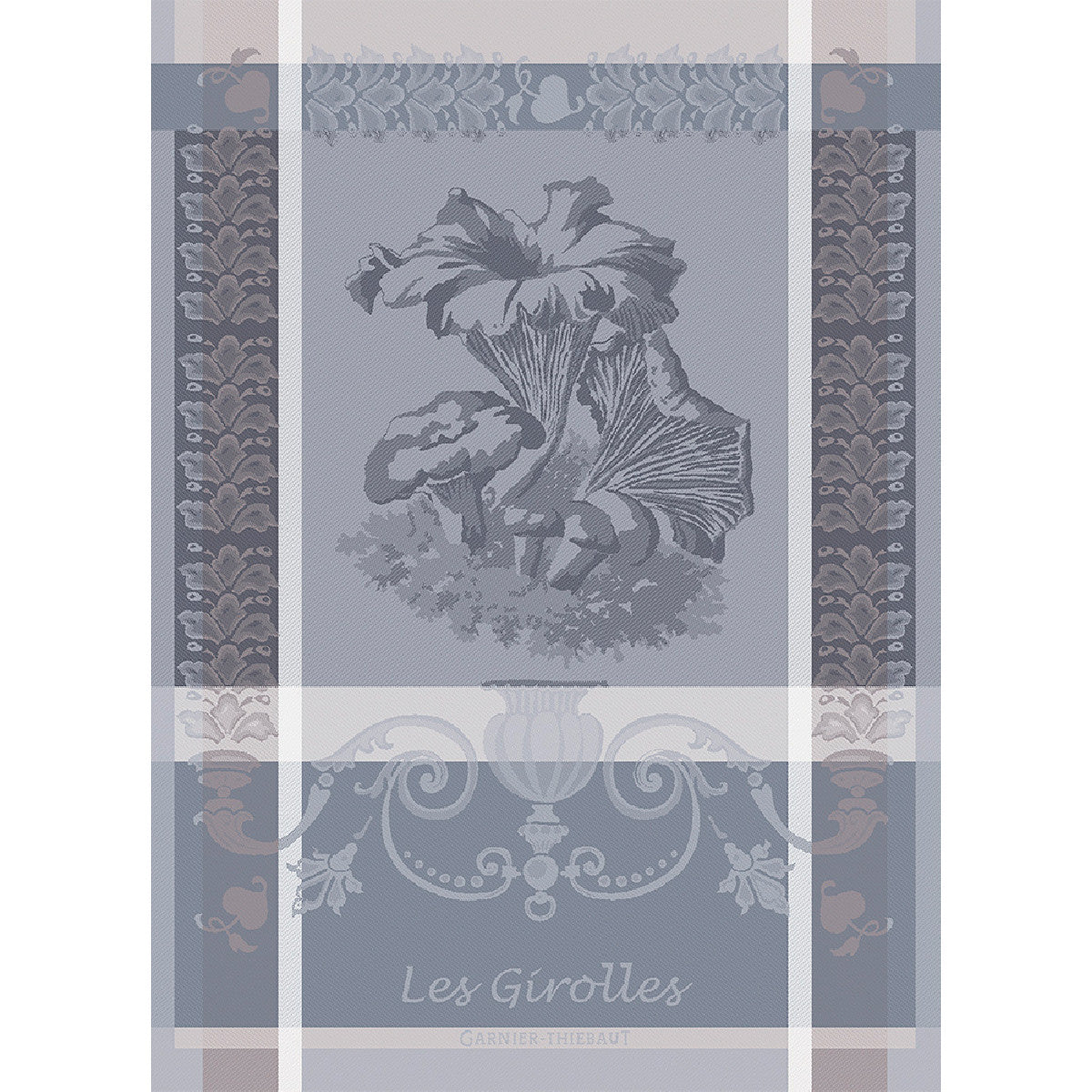 Torchon Les girolles anthracite - Garnier-Thiebaut
