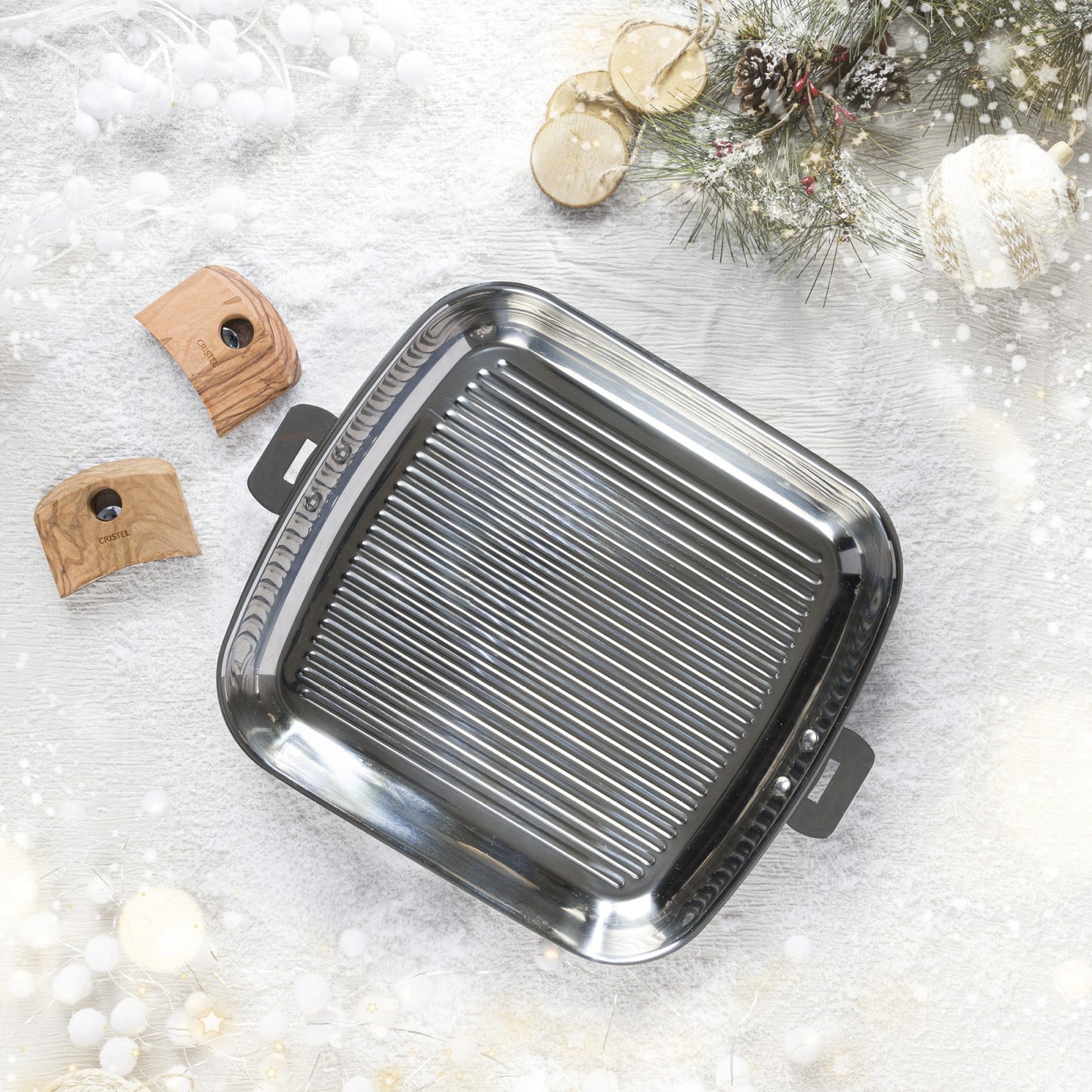 Gril inox multiply Casteline 30 cm amovible - Cristel