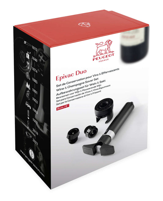 Set de conservation pour vins et effervescents "Epivac Duo" - Peugeot