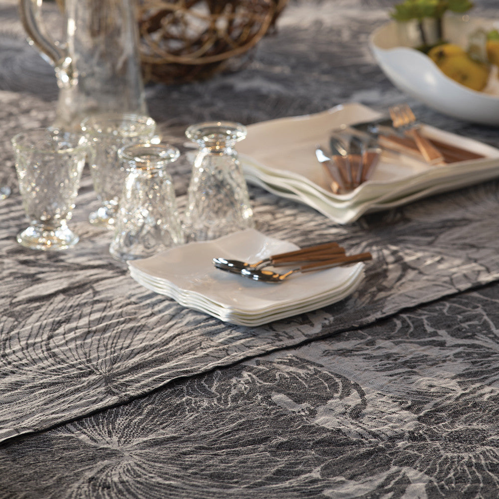 Chemin de Table Mille Bloom noir - Garnier-Thiebaut