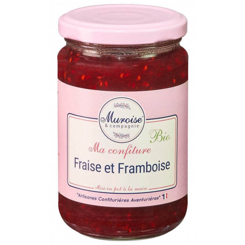Confiture de fraise et framboise Bio - Muroise & compagnie