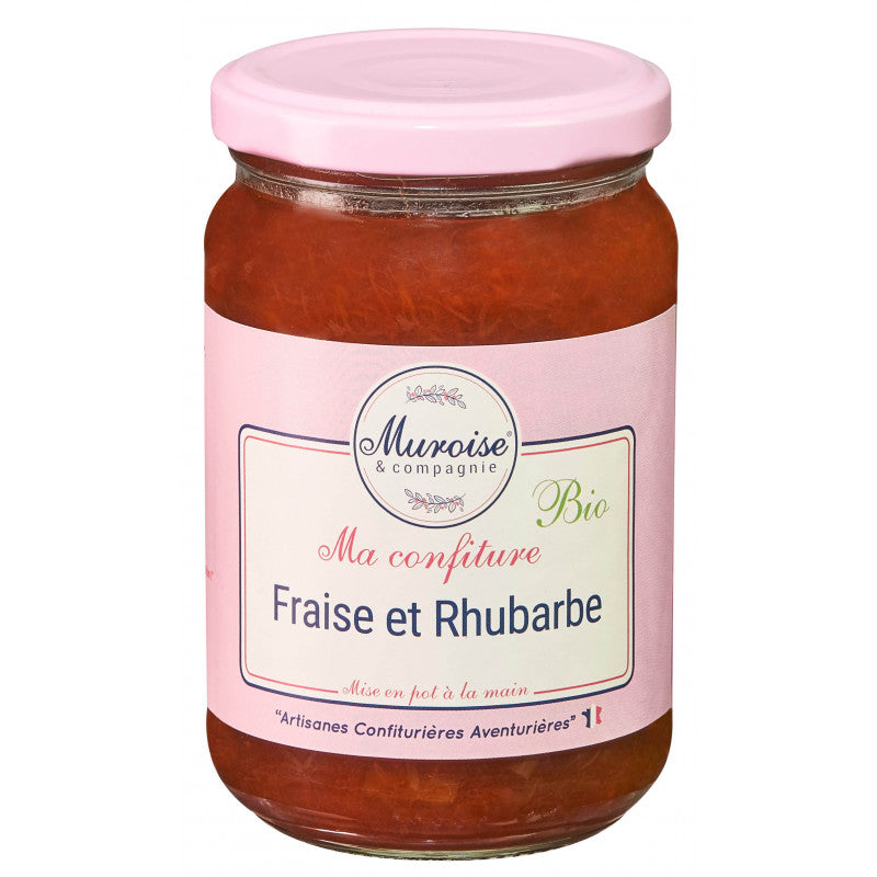 Confiture de fraise et rhubarbe Bio - Muroise & compagnie