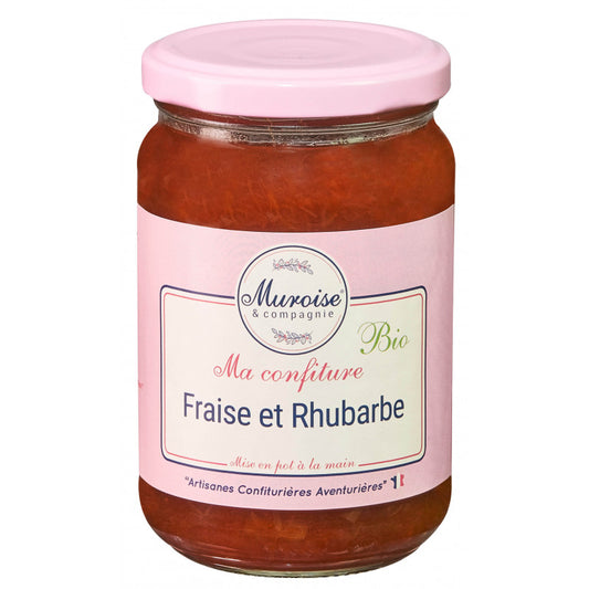 Confiture de fraise et rhubarbe Bio - Muroise & compagnie
