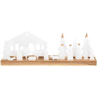 Grande Crèche Lumineuse en Porcelaine - Rader