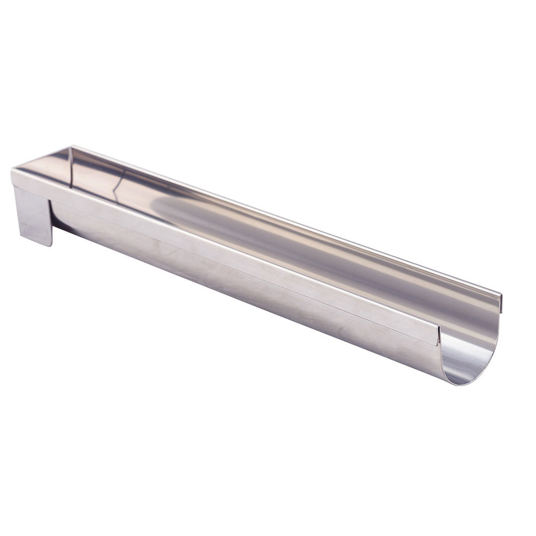 Gouttière à bûche ronde en inox - De Buyer