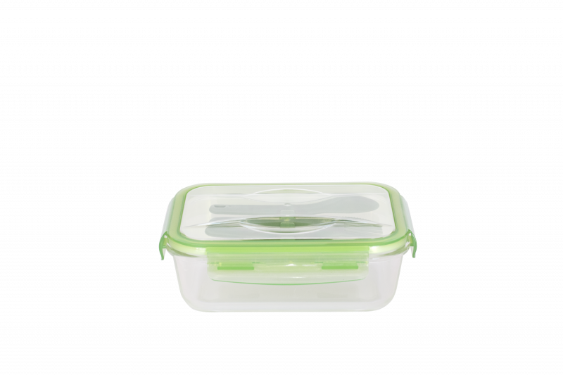 Lunchbox en verre avec couverts - Pebbly
