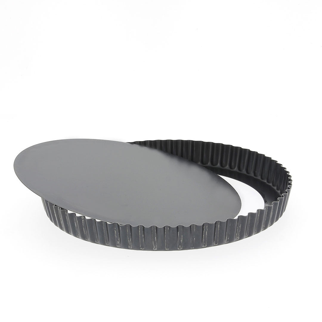 Moule à tarte rond à fond amovible, acier antiadhésif - De Buyer