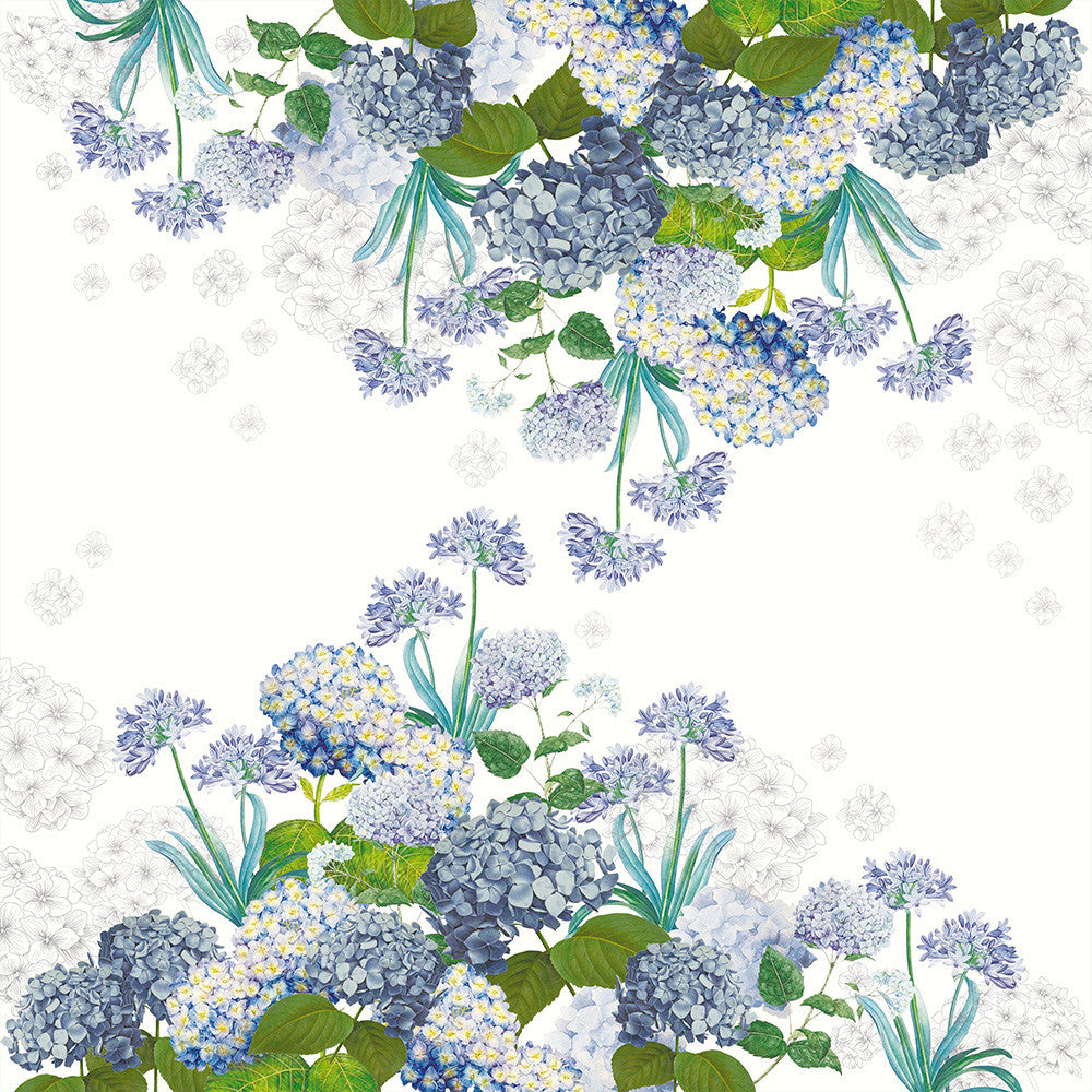 Nappe Jardin de Bretagne bleu - Garnier-Thiebaut