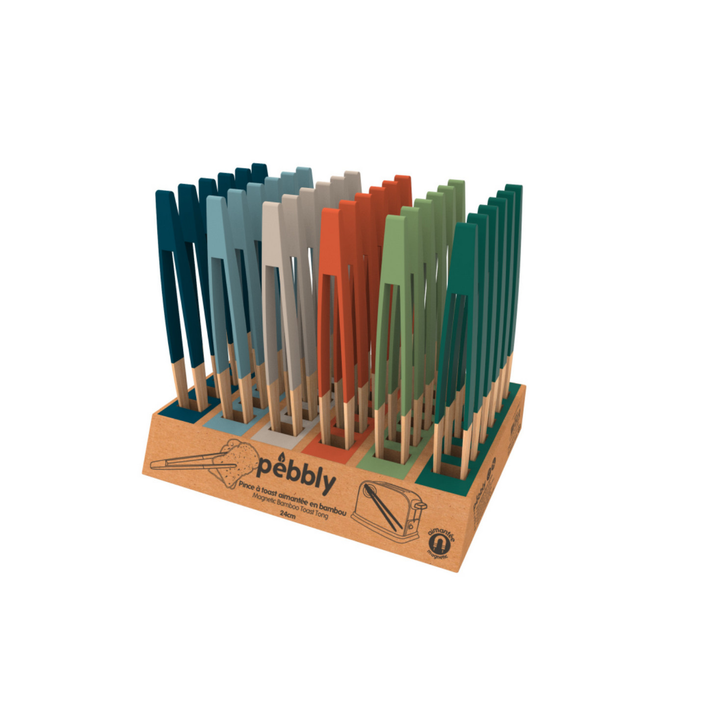 Pince à toast aimantée - Pebbly