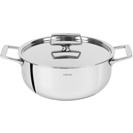 Faitout + couvercle tout inox Castel'pro - Cristel