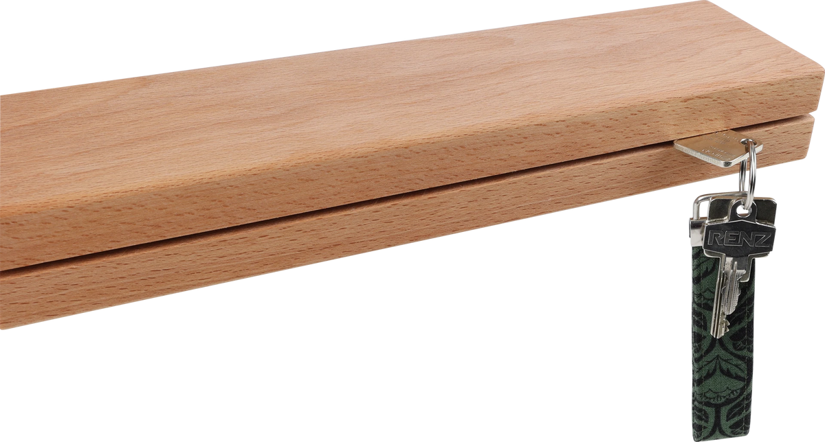 Tableau à clés Redecker en bois de hêtre huilé, rainure d'insertion
