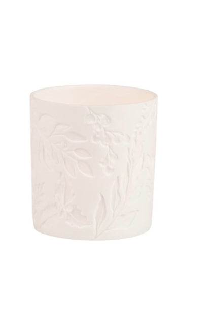 Photophore porcelaine baies dorées Räder porcelaine blanche