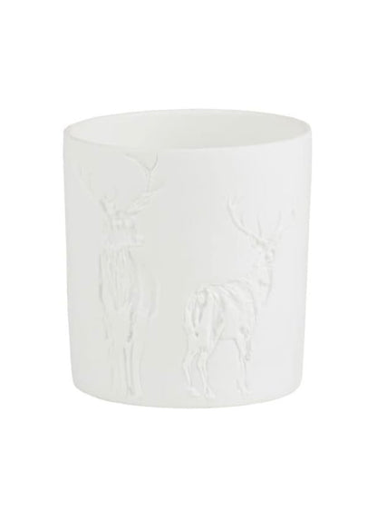 Photophore porcelaine cerf Räder porcelaine blanche