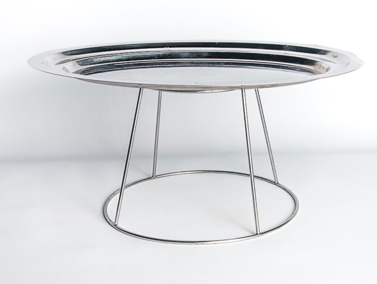 Support en inox pour surélever un plateau de fruits de mer