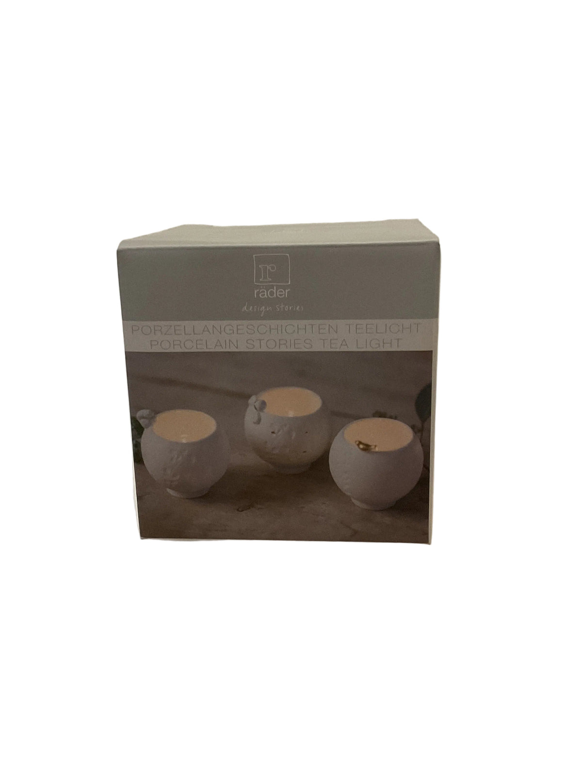 Photophore oiseau doré Räder porcelaine blanche