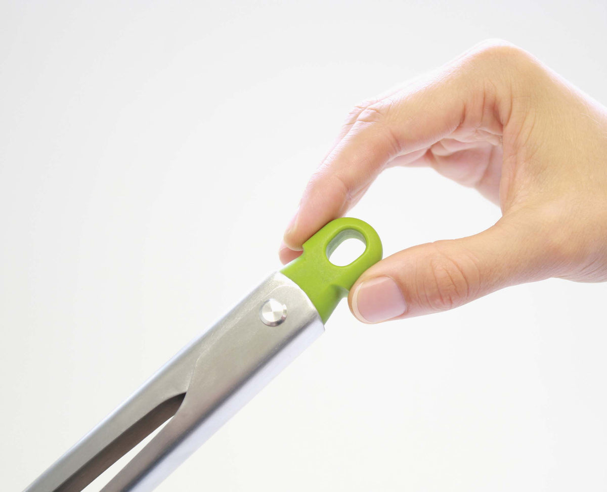 Pinces en Inox et Silicone Verrouillables Gris/Vert Elevate™ - Joseph Joseph