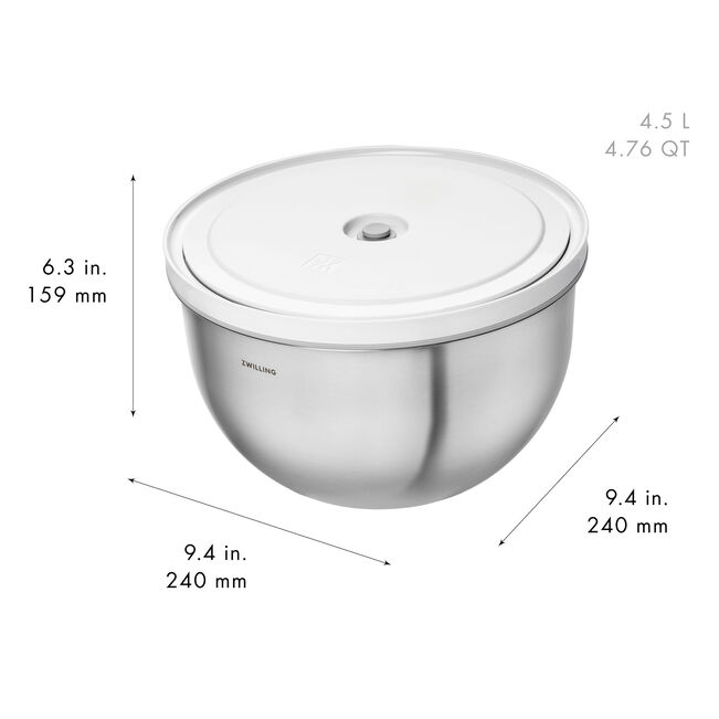 Set de bols sous vide S/M/L / 6-pcs, Acier inoxydable, - Zwilling
