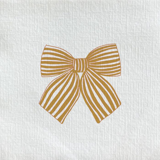 Serviettes papier noeud or 25 x 25 cm - Françoise Paviot