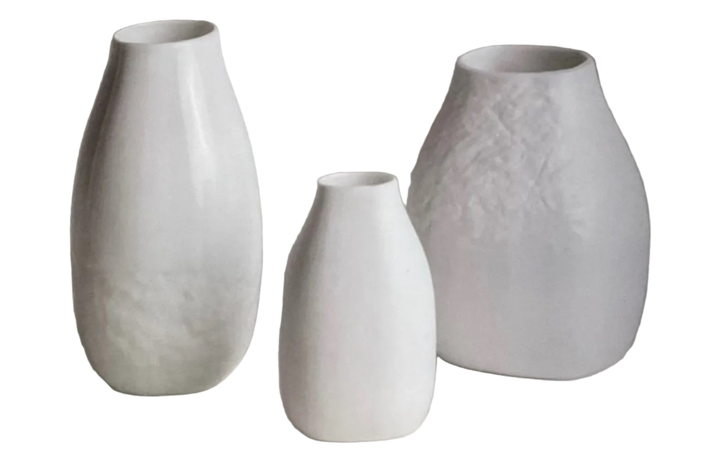 Set de 3 mini-vases Räder porcelaine blanche