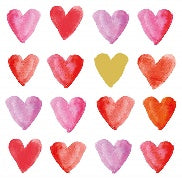 Serviette en papier Aquarell Hearts gold 25x25 - PPD