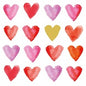 Serviette en papier Aquarell Hearts gold 25x25 - PPD