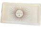 Assiette rectangle soleil doré Räder porcelaine blanche